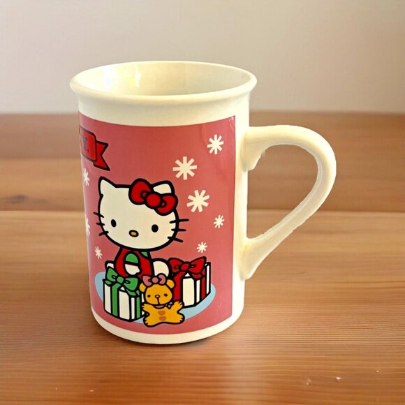 Sanrio Hello Kitty Christmas Mug Pink Drummer Boy 10 oz Multicolor 2013 - Picture 2 of 7